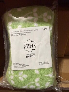 Princess House Green & White Microfiber Non-Scratch Sponge